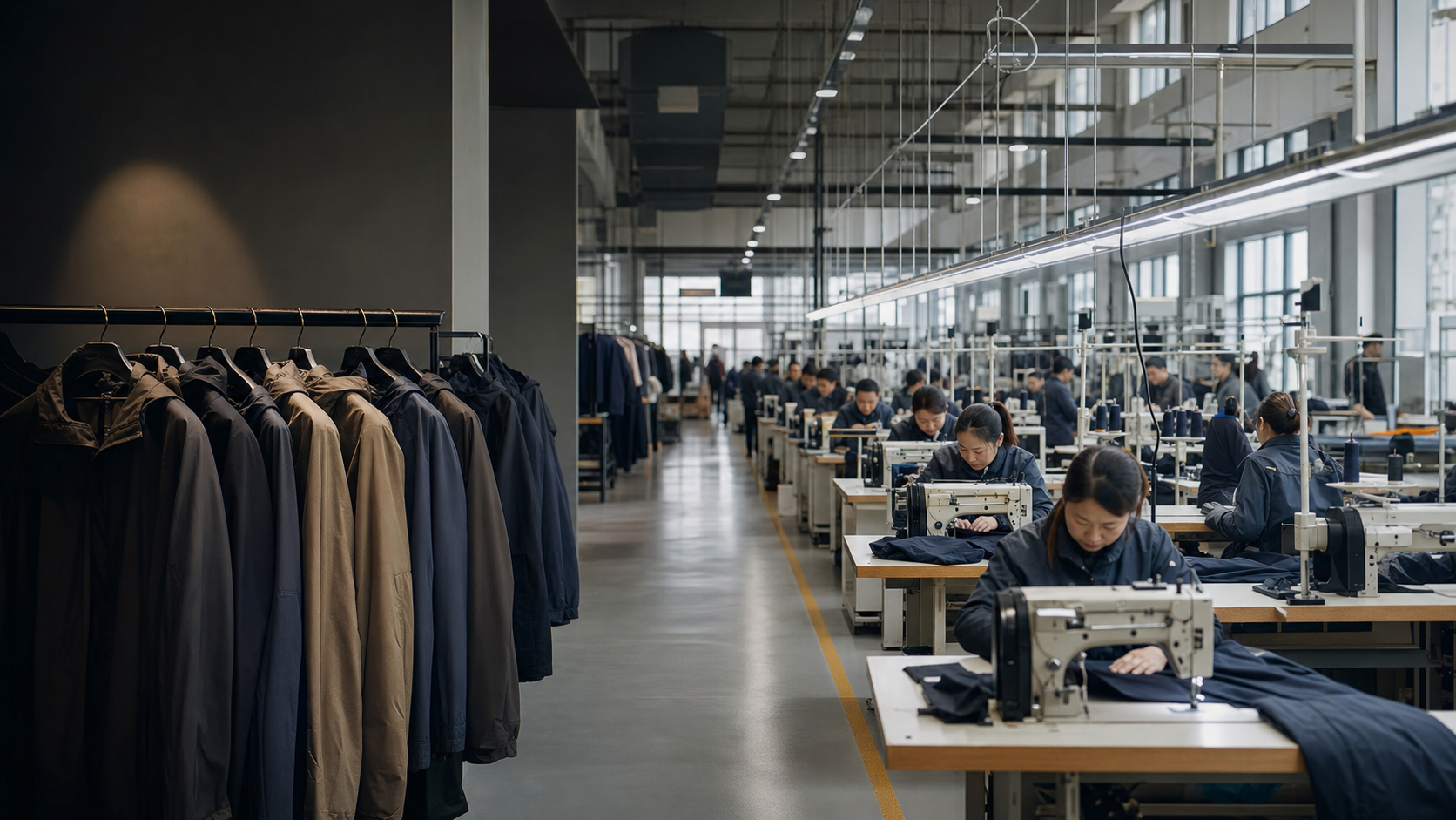 Modern Doublehorses apparel production facility